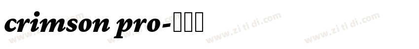 crimson pro字体转换